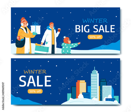 Wallpaper Mural Winter sale banners Torontodigital.ca