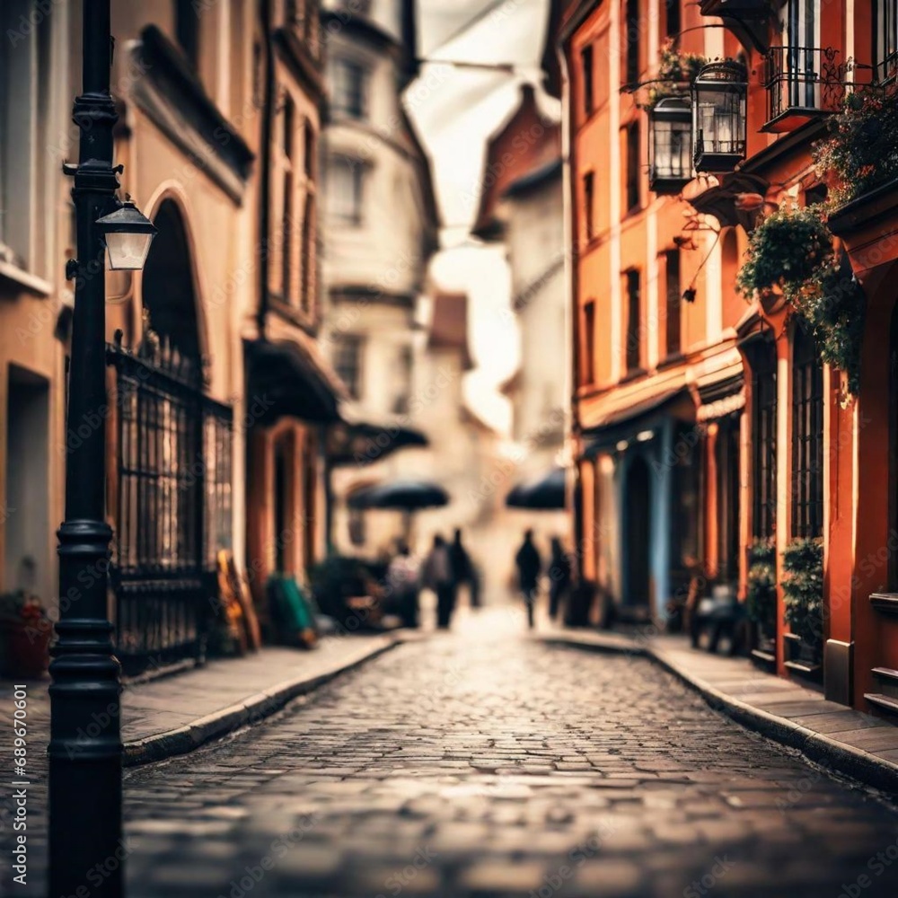 Beautiful blurred street