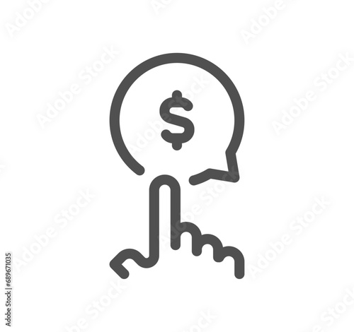 Banking and finance related icon outline and linear vector.