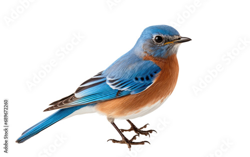 Blue Feathered Charm Eastern Bluebird Chronicles Isolated on a Transparent Background PNG. © Haider