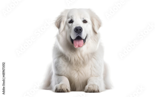 Majestic Guardian Great Pyrenees Endurance Chronicles Isolated on a Transparent Background PNG.