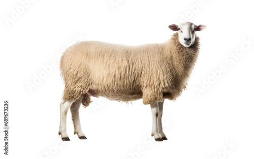 Lacaune Sheep Pastoral Majesty Chronicles Isolated on a Transparent Background PNG.