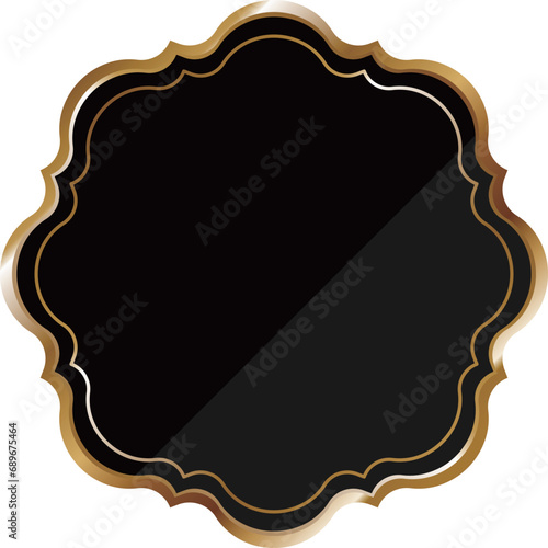 高級感のあるフレーム　ブラック＆ゴールド