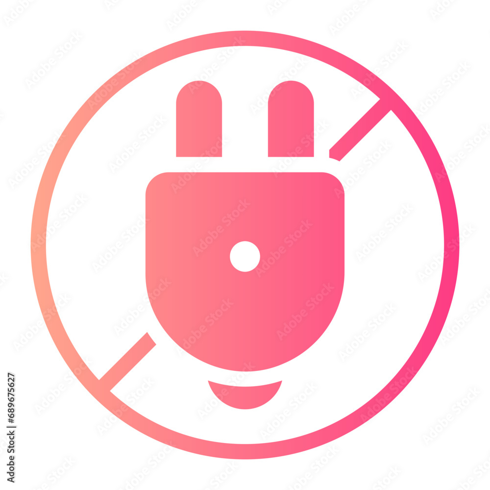 no plug gradient icon no plug gradient icon