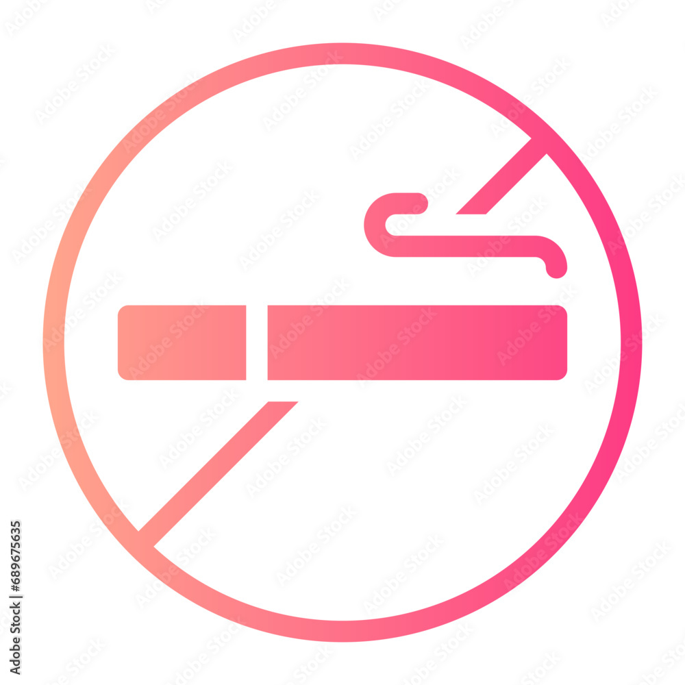 no smoking gradient icon no smoking gradient icon