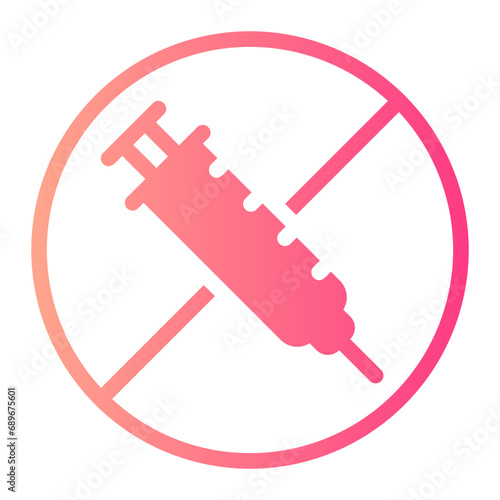 no drugs gradient icon
