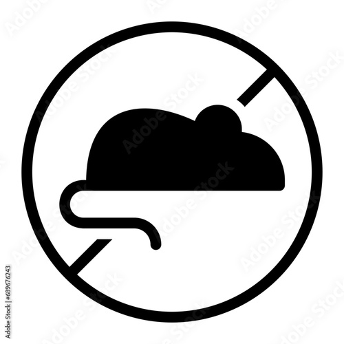 No Rodents glyph icon