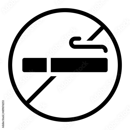 no smoking glyph icon