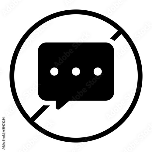 no talk glyph icon