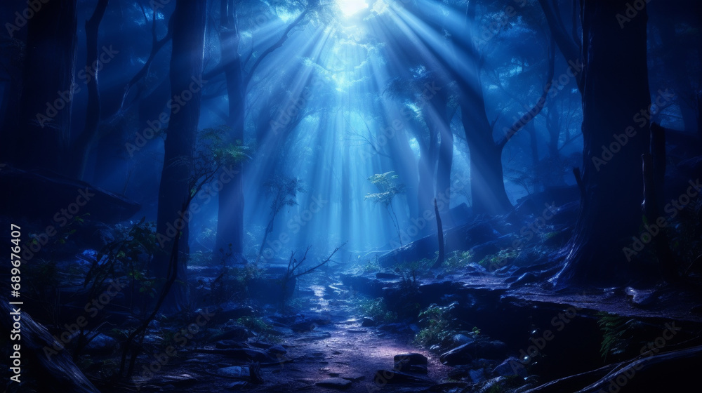 Obraz premium forest in the night
