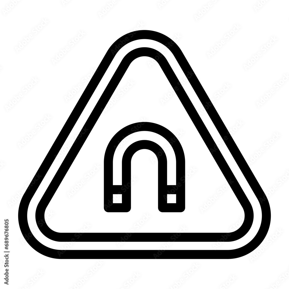 magnetism line icon magnetism line icon