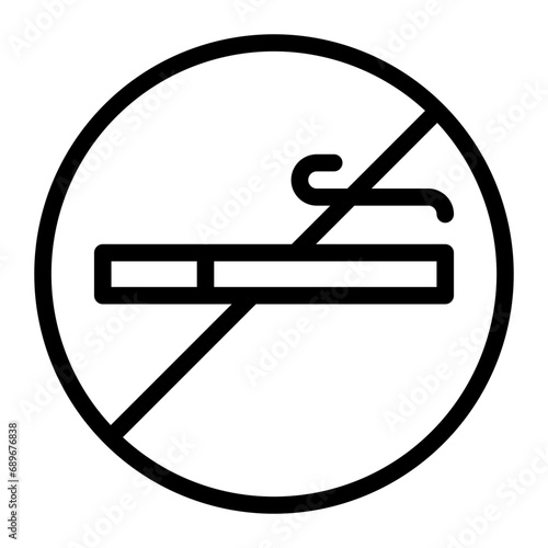 no smoking line icon