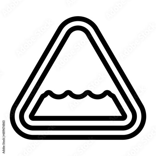 uneven road line icon
