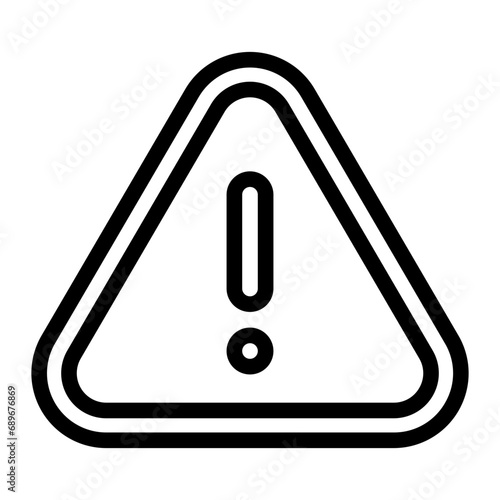 warning sign line icon