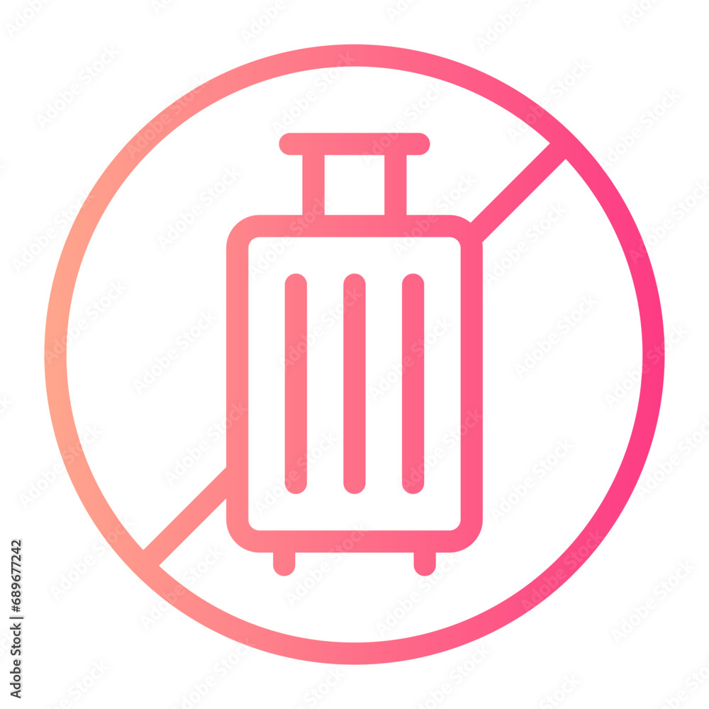 no luggage gradient icon no luggage gradient icon