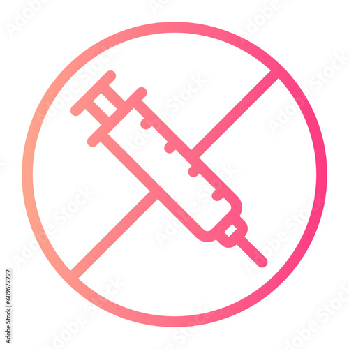 no drugs gradient icon