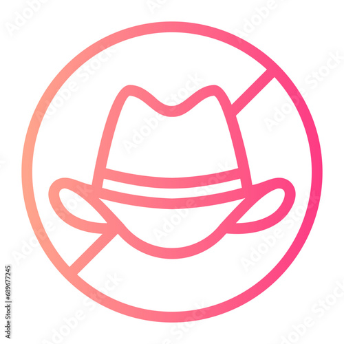 No Hat gradient icon