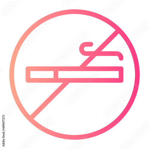 no smoking gradient icon