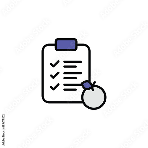 Nutrition icon design with white background stock illustration
