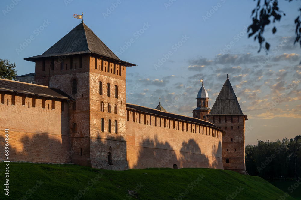 The Monument Millennium of Russia (1862) in the Kremlin of Veliky Novgorod on a sunny October morning. Russia The Monument Millennium of Russia (1862) in the Kremlin of Veliky Novgorod on a sunny October morning. Russia