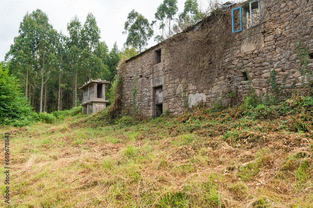 old stone house in the countryside