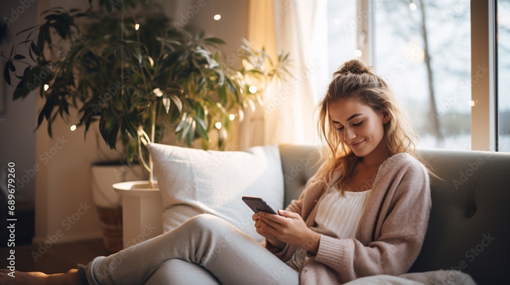 Cozy Home Lifestyle with Smartphone
Cozy Home Lifestyle with Smartphone