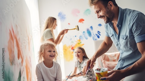 Family Creativity in a Sunny Art Studio