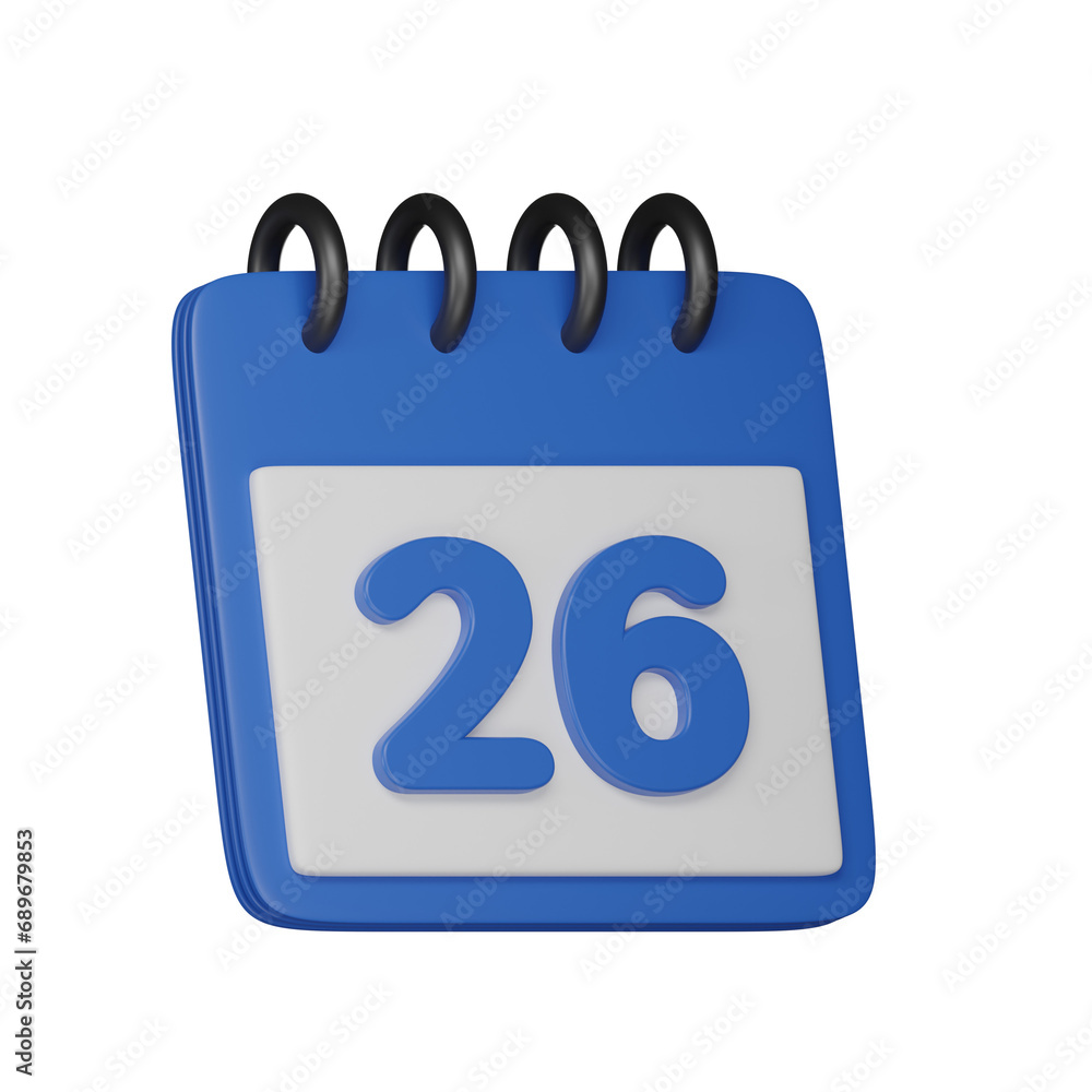 Day 26 3d icon Day 26 3d icon