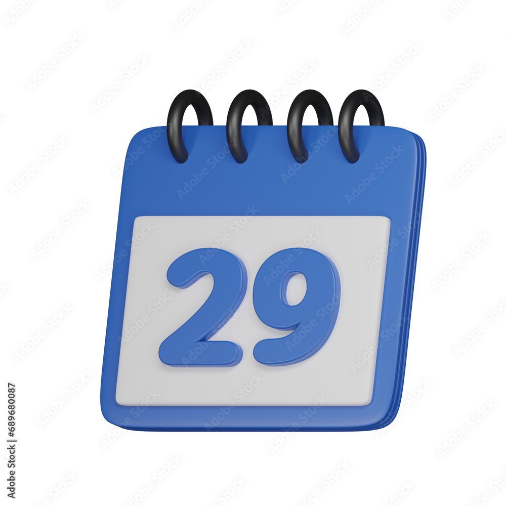 Day 29 3d icon Day 29 3d icon