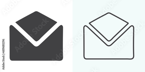 Email envelope icon vector illustration. Mail icon set. email icon vector. E-mail icon. Envelope illustration