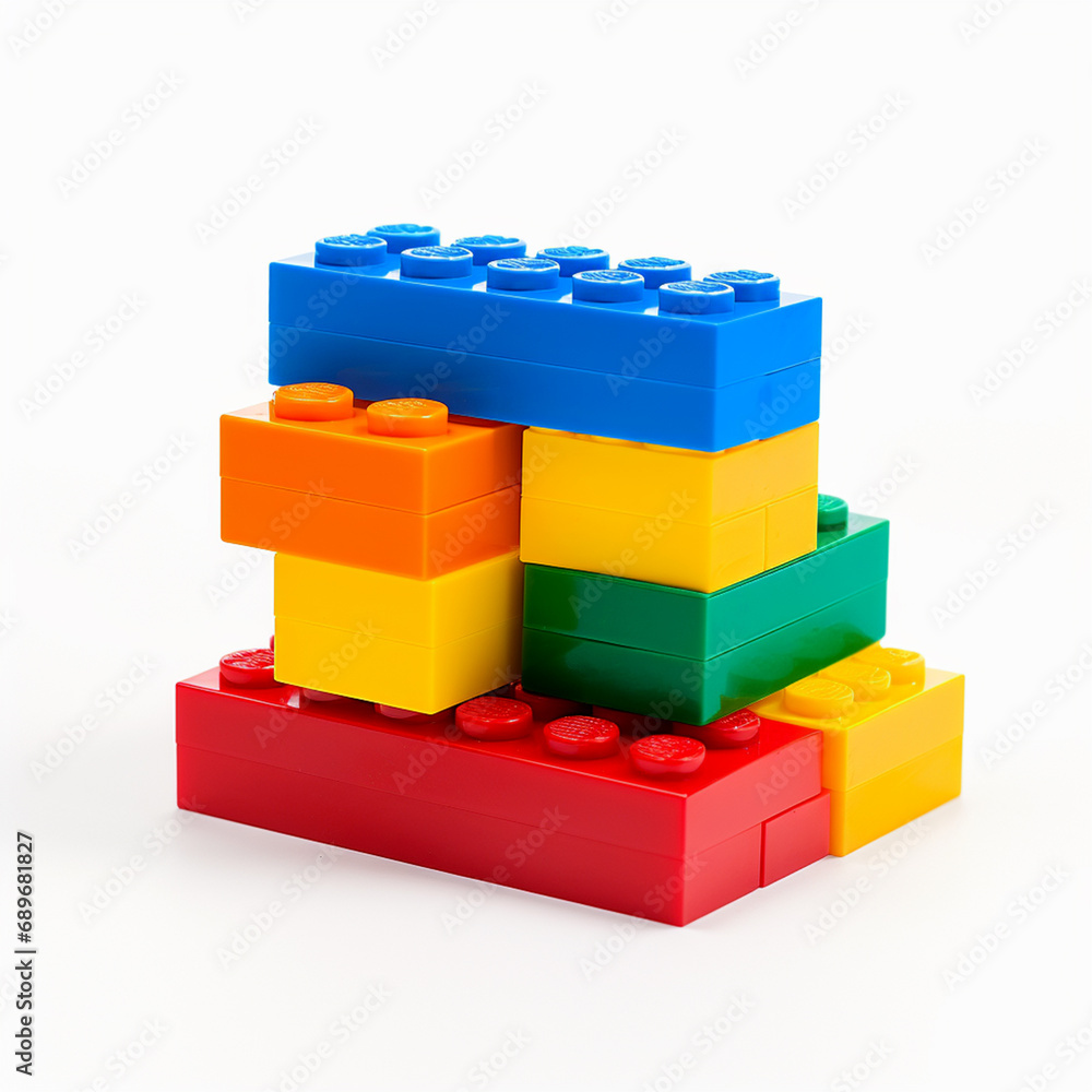 A colorful Brick which has been arranged neatly. A colorful Brick which has been arranged neatly.