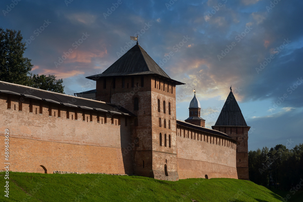 The Monument Millennium of Russia (1862) in the Kremlin of Veliky Novgorod on a sunny October morning. Russia The Monument Millennium of Russia (1862) in the Kremlin of Veliky Novgorod on a sunny October morning. Russia