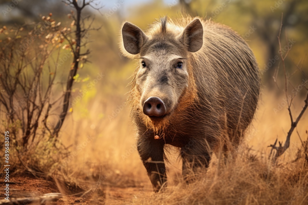 Common warthog in the national Park Common warthog in the national Park