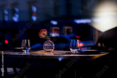 Elegant and luxury restaurant table