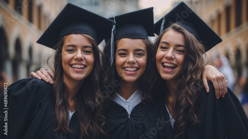 Photo of a happy, proud young women who has just graduated from university