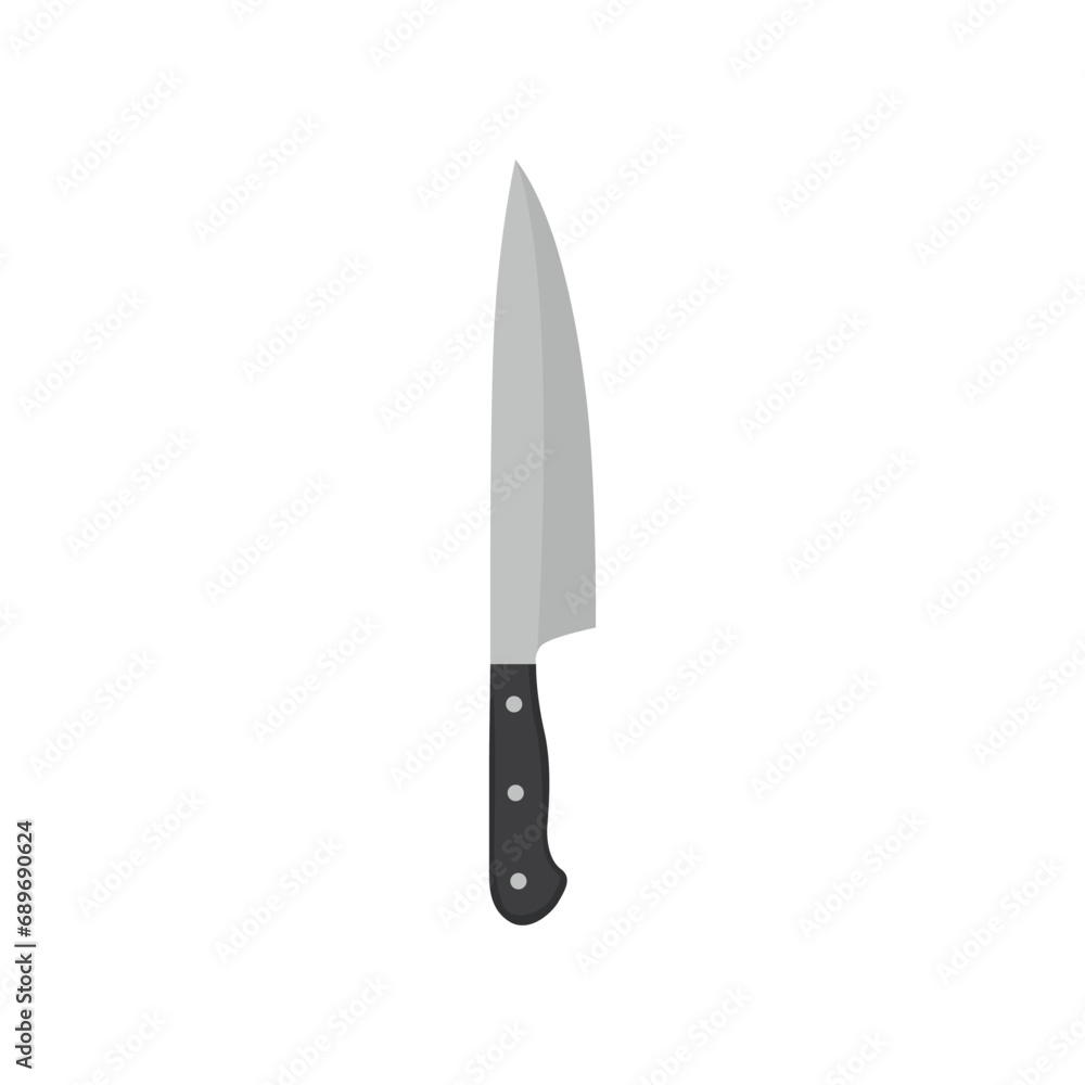 chef knife vector flat illustration background white chef knife vector flat illustration background white