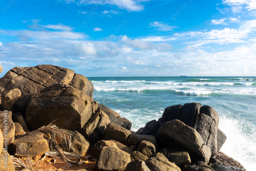 Beautiful Indian Ocean coastline on the island of Sri Lanka, Mirissa. Beautiful Indian Ocean coastline on the island of Sri Lanka, Mirissa.