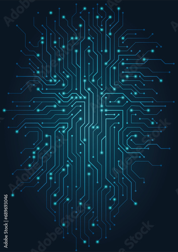 High-tech technology background texture. Circuit board vector illustration