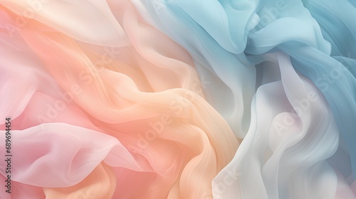 A highresolution image showcasing a closeup of a fabric texture with a soft, pastel color gradient. The material exudes a sense of calm and simplicity, perfect for aesthetic minimalism backgrounds.