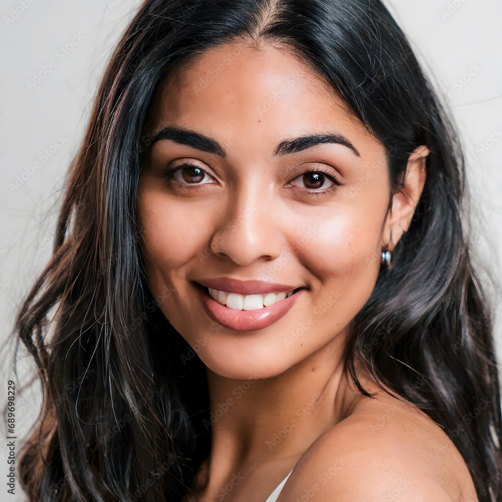 Beautiful skin woman smiling, skin care concept Beautiful skin woman smiling, skin care concept
