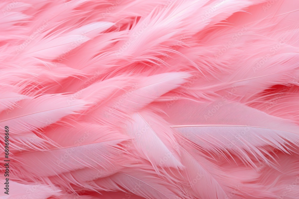 A close up of flamingo feathers