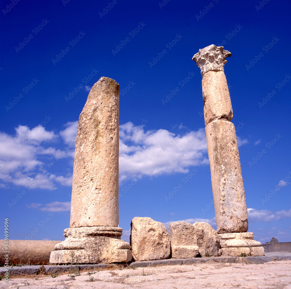 Roman Corinthian columns in Umm Qais (Umm Qays