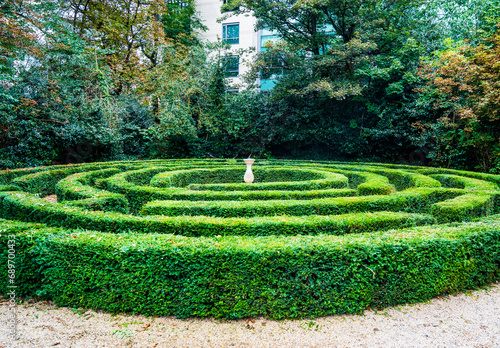 The Maze in Iveagh Gardens designed in mid-19th century by Ninian Niven, Dublin, Ireland