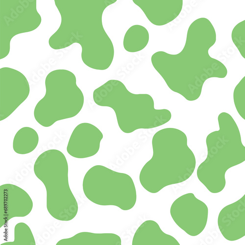 Green and white moo pattern