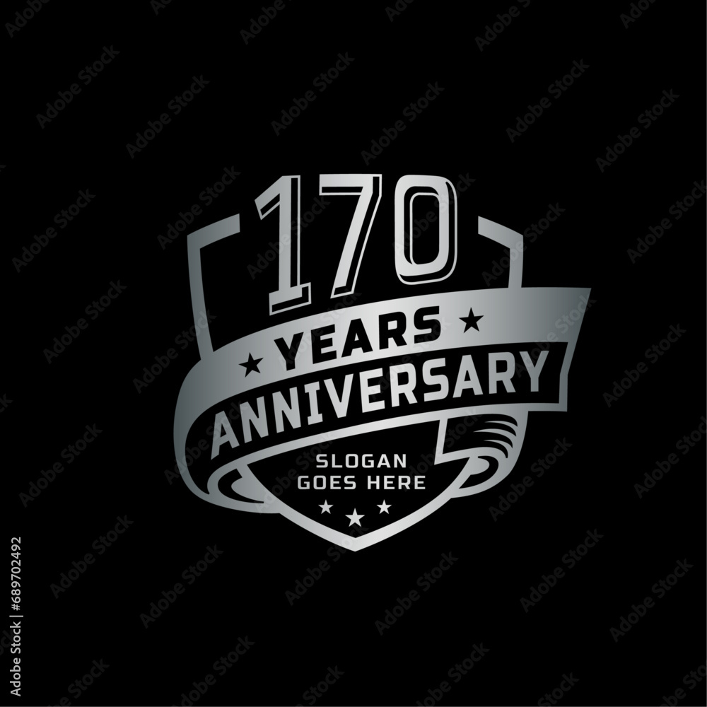 170 years anniversary celebration design template. 170th anniversary logo. Vector and illustration.