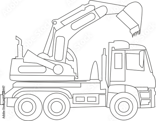 Constraction vehicles coloring book