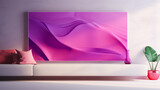 Abstract Elegance: Contemporary Design Meets Vibrant Art on modern flatscreen led tv