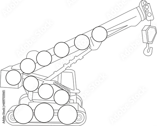 Constraction vehicles coloring book