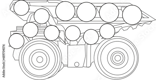 Constraction vehicles coloring book