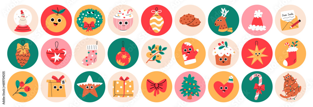 Merry Christmas stickers Merry Christmas stickers